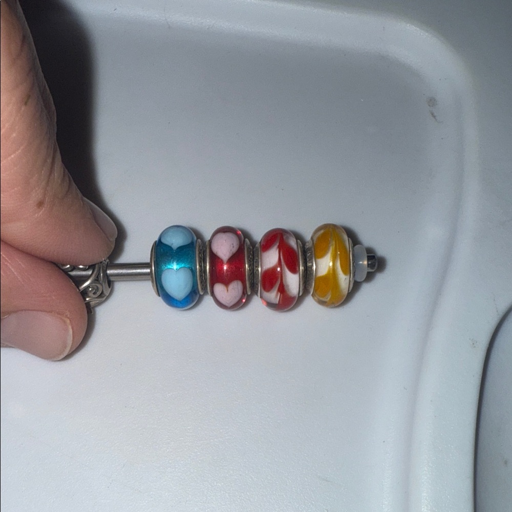 Pandora murano charms 4 total